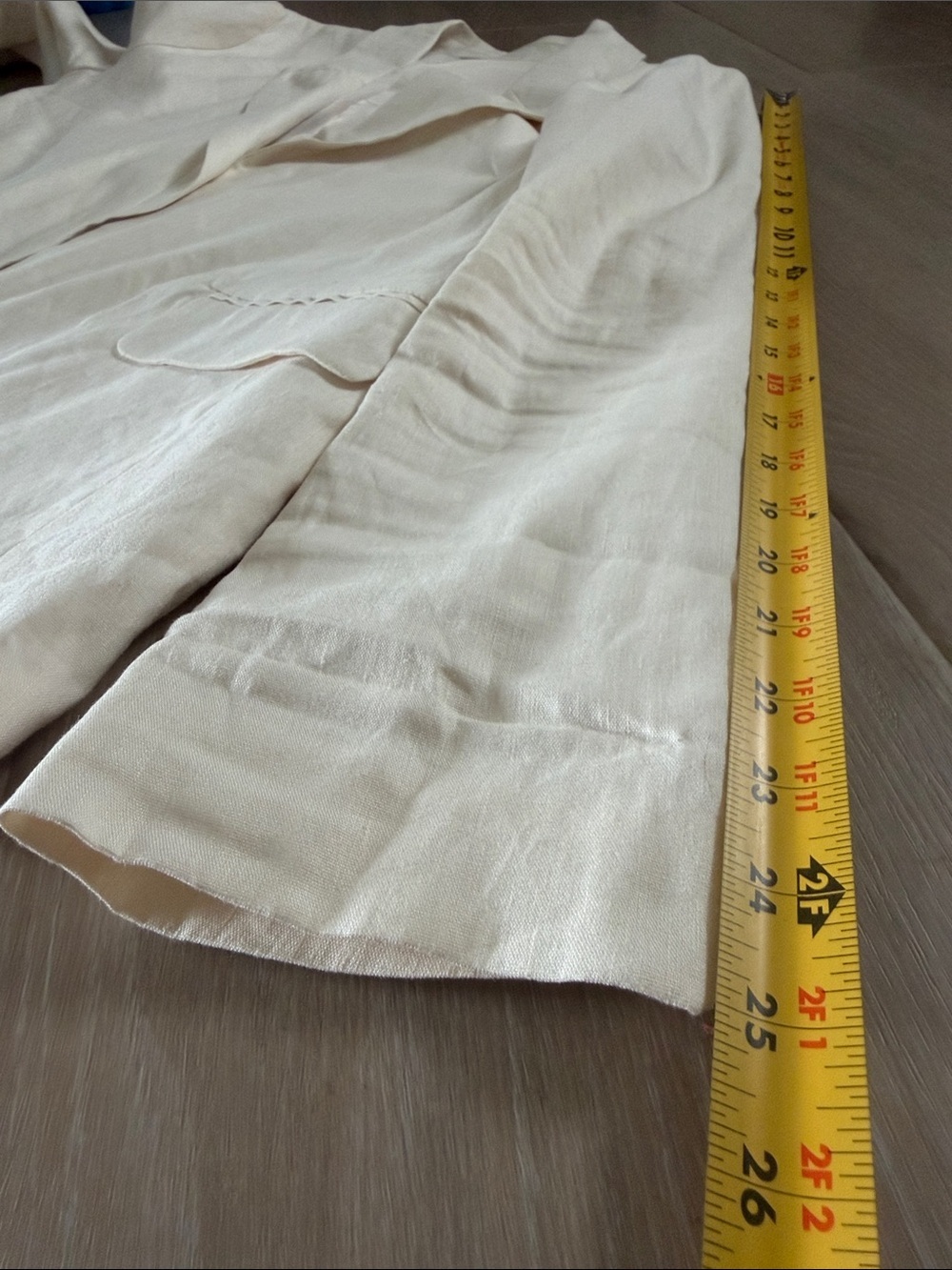 Jason Wu off-white linen blend blazer minimalist career jacket summer basic m - Picture 8 of 10